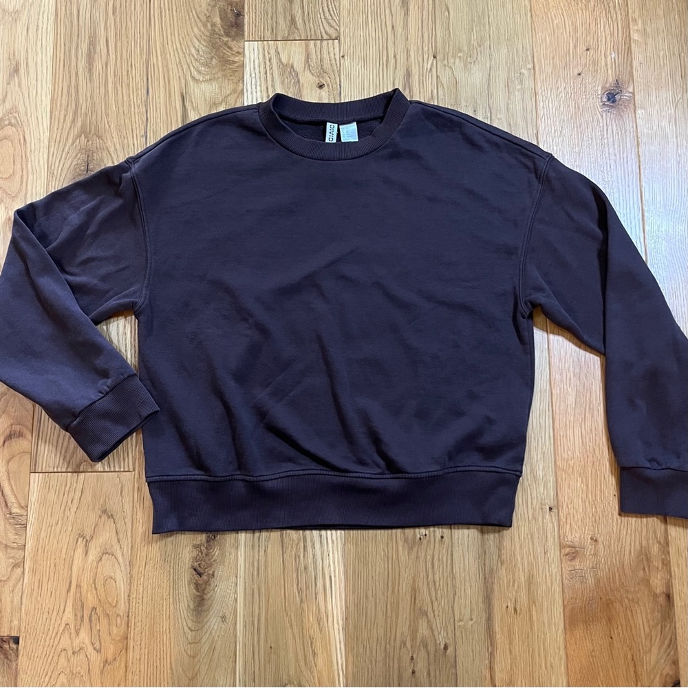 H&M (Divided) Chocolate Brown Cosy Crewneck Sweatshirt. Women's XS - Picture 4 of 9